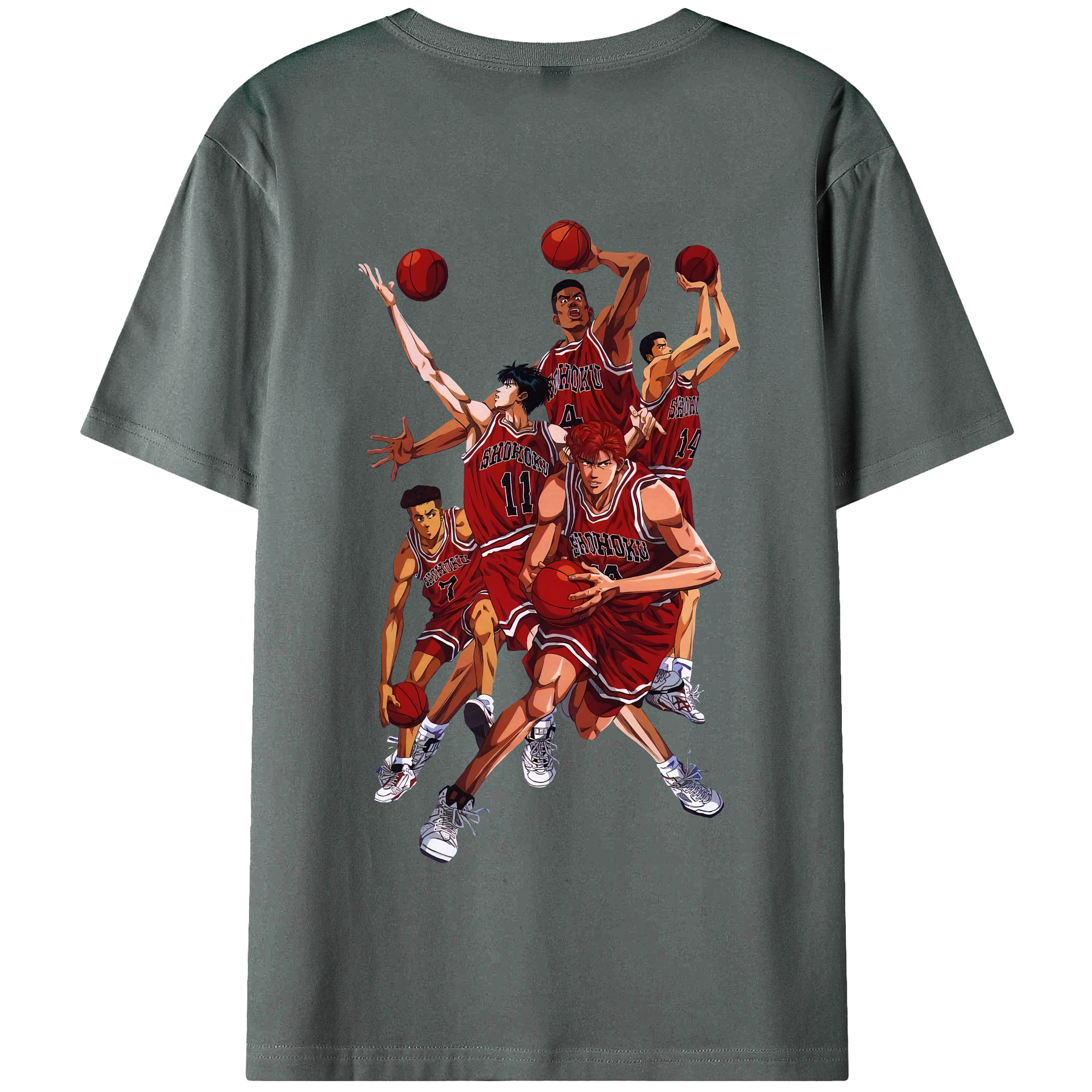 SLAM DUNK／スラムダンク 綿100％半袖Tシャツ（背面プリント）